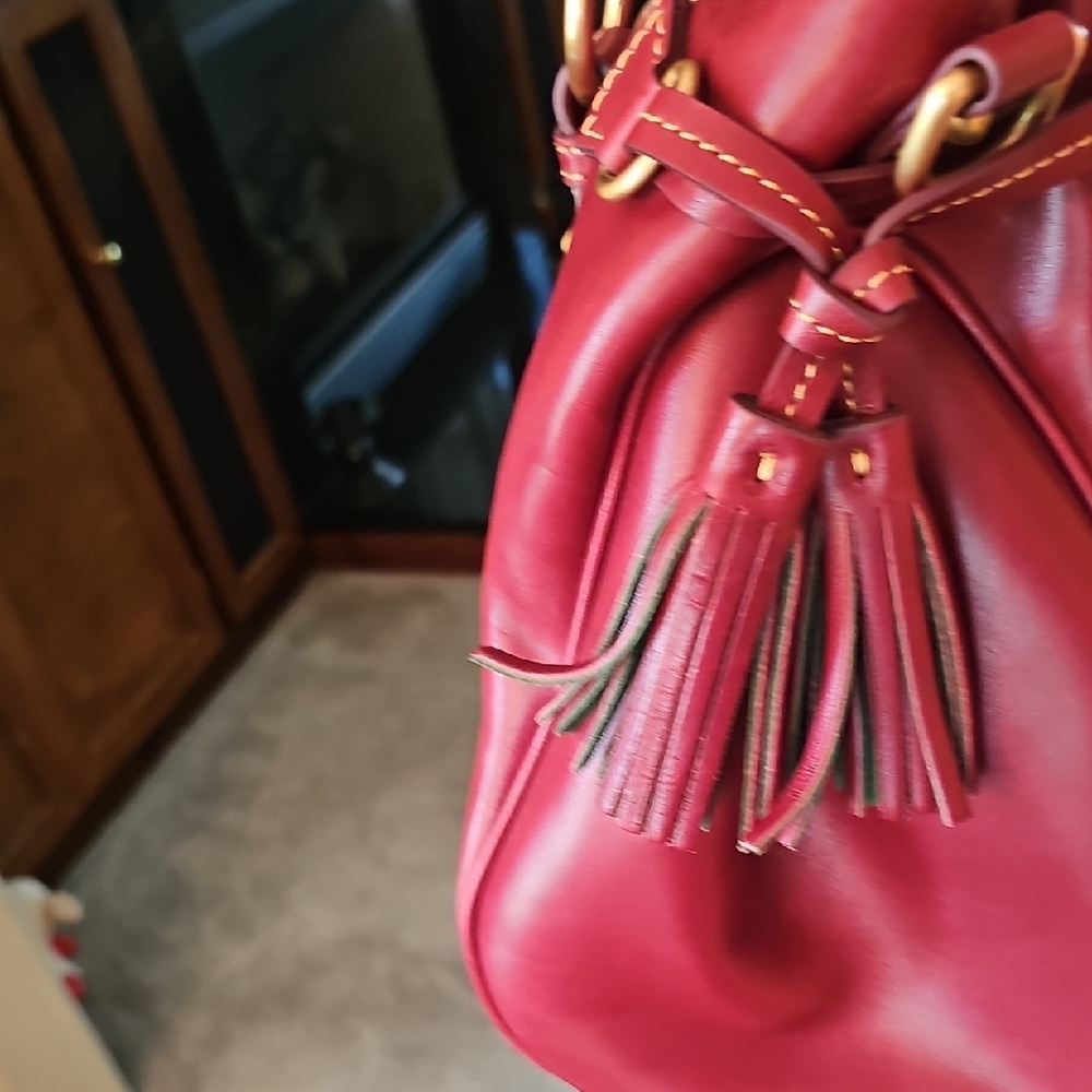 Dooney & Bourke Maroon Leather Satchel - Picture 15 of 17